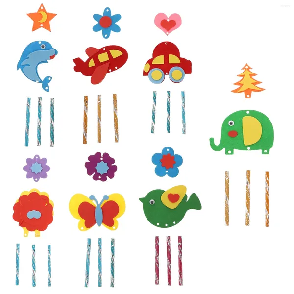 Figuras decorativas 7 sets DIY HATE VERDINO HECHO NIÑOS NIÑOS TRIMENSIONAL CHORGARTEN Craft Metal Craft Kit para