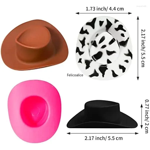 Figuritas decorativas de 8/10/20 piezas para niños, Mini vaquero, lindo bufón, adorno para sombrero, payaso pequeño, juguetes, regalo, muñeca, accesorios de joyería DIY