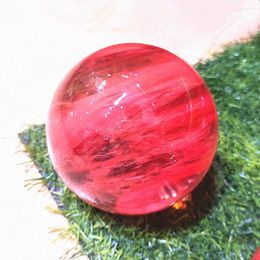 Figurines décoratives 80/100/120 mm Orbe Blue Melting Stone Quartz Sphère Red Smelting Ball Guérison Decor Home