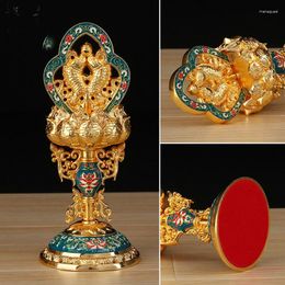 Figurines décoratives 8pcs # Tibet du Tibet de haut niveau Temple Temple Temple Tantrique Rituel Tantrique Huit symboles de la statue de bon augure