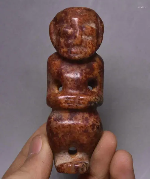 Figurines décoratives 9cm Old China Culture hongshan Jade Sund Sun God Helios Pendant Amulet