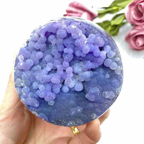 Figuritas decorativas AAAA Natural bola de ágata de uva decoración de habitación de cristal hogar gema acuario