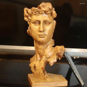 Figurines décoratives abstraites David visage buste mythologie grecque nordique résine croquis Sculpture dessin accessoires de bureau décoration de la maison