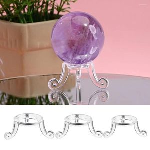 Figurines décoratives acrylique transparent pour la sphère de vitre de balle Sphere de base du support de base du support clair Décoration de la maison