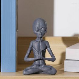 Figuritas decorativas, adornos alienígenas, decoración de escritorio, estatua de meditación para Yoga, estatuilla, estante para niñeras, jardín duradero