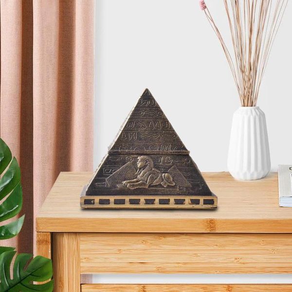 Figurines décoratives anciennes Égypte pyramide sculpture statue office de gain de gilet à la maison à collection