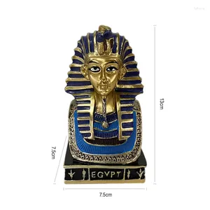 Figurines décoratives antique égyptien Toutankhamon pharaon Sculpture ornement pour cadeaux résine Figurine Statue artisanat Miniatures maison