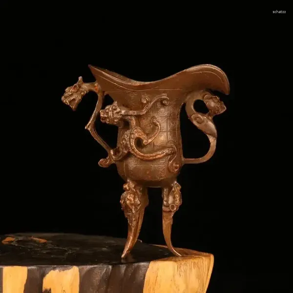 Figurines décoratives ancienne tasse impériale imitation de vins en cuivre violet