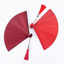 Figuras decorativas Fan de estilo japonés antiguo plegable Bambú chino Hanfu Hanfu Classical Qipao Dance