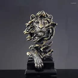 Figuras decorativas Escultura de animales Hogar Sala de estar Entrada Proch Decoración Muebles Europeo Moderno León Águila Caballo Estatua Artesanía