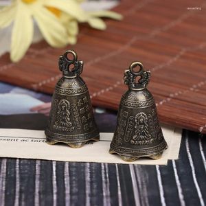 Decoratieve beeldjes Antieke Bell China's Mini Brass Copper Sculpture Bid Guanyin Shui Feng Uitnodiging Boeddha Boeddhisme Y0O111