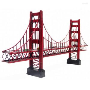 Figuras Decorativas Antiguo Puente Golden Gate Clásico En San Francisco California Modelo Retro Vintage Artesanía De Metal Para La Decoración Del Hogar
