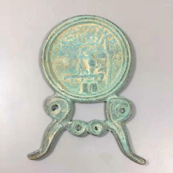 Figurines décoratives Collection Antique Bronze petit miroir rouille vert