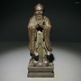 Decoratieve beeldjes Antieke collectie Confucius Statue Desk Bureau Home Furning Teacher's School Craft Decoration