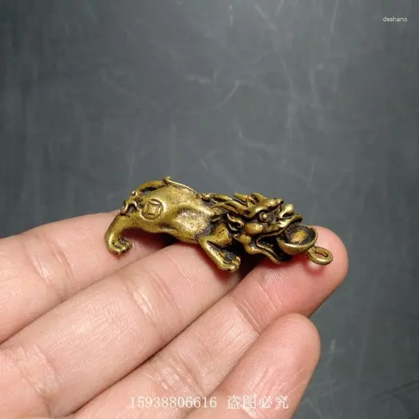 Figurines décoratives Antique Collection Divers: Ancient Pure Ruyi Pixiu Key Pendant