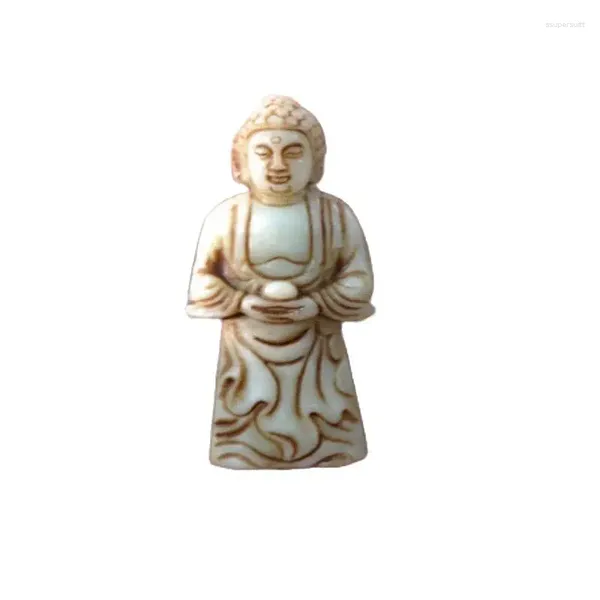 Figurines décoratives Archaize Ancient White Jade Statue of Bouddha