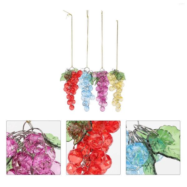 Figurines décoratives, Faux raisins artificiels, perles suspendues, Mini grappes de raisin, accessoires de fruits réalistes, décoration de maison et de bureau