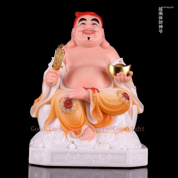 Figurines décoratives Asie Indonésie Vietnam Fu God Home Shop Jade Bouddha Statue apporter bonne chance