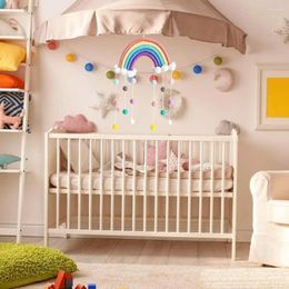 Decoratieve beeldjes baby mobiel bed windgong hangende wolken regendruppels regenboog kwaden voor geboren