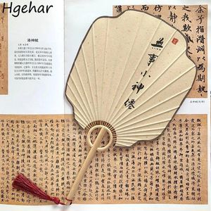 Decoratieve beeldjes bamboe fans papier handgemaakte ambacht geschenken Chinese karakters vintage klassieke handventilator draagbare zomer diy decoratie