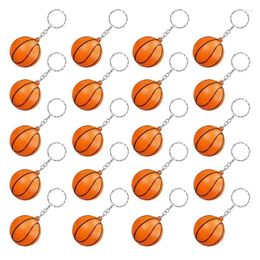 Decoratieve beeldjes Basketbal sleutelhangers voor jongensspons Key Rings 20 Pack Mini Keychain Fashion Sports Car Chain