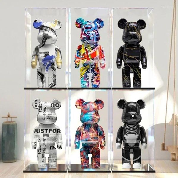 Figuritas decorativas Bearbricks 400% estatua esculturas de oso accesorios de escritorio decoración de sala de estar hogar y mesa