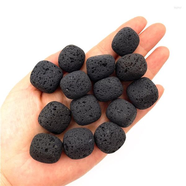 Figuritas decorativas hermosas 100g roca volcánica negra Natural piedras caídas a granel espécimen de grava cristales curativos cuarzo Mineral