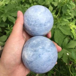 Figurines décoratives beaux sphères de quartz céleste bleu naturel Naturel Sphère Crystal Ball Stones Gem Garniture Cadeaux DÉCORS MINÉRALS PRODUIT DESC