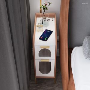 Figuritas decorativas dormitorio mesita de noche pequeño moderno Simple Mini gabinete de almacenamiento entre costuras