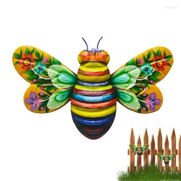 Figurines décoratines abeilles art mural décor en métal coloré