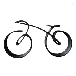 Figurines décoratines Sculpture de vélo de vélos Fire encadré la ligne noire Art Bike Decor pour les femmes amant durables
