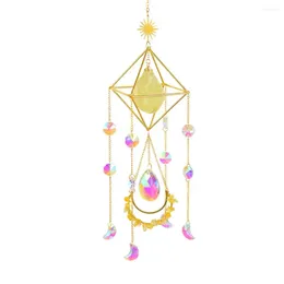 Figuras decorativas Carillón de viento de cristal grande Prisma Atrapasueños Campana de viento Accesorios de diseño práctico Adorno colgante Colgante de pared de larga duración