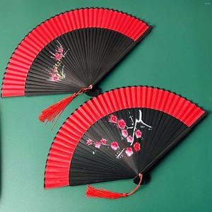 Decoratieve beeldjes Big Red Dancing Fan Bundy vrouwelijke trouwhuis Decoratie stukken Dance Cheongsam Chinese vouwen