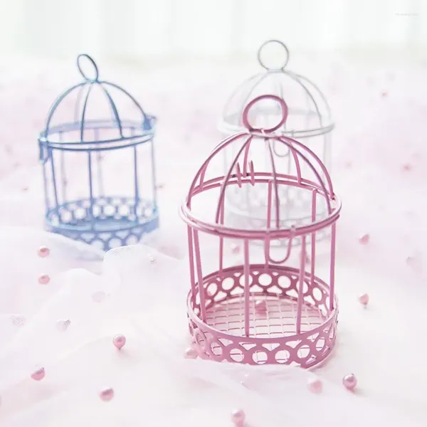 Figurines décoratines Cage d'oiseau pour fête du fer durable en fer de mariage résistant Jardin Decor Board Board Home Decoration Room