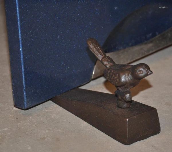 Figurines décoratifs oiseau avec branche / escargot en fonte de porte de porte de porte de porte calice de porte de porte à la maison