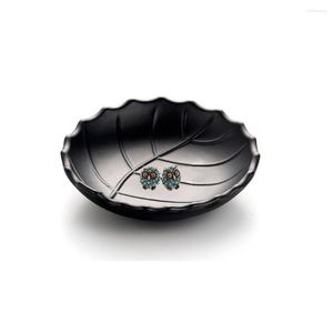 Decoratieve beeldjes Zwarte Ring Schotel Sieraden Lade Sleutel Organisator Dressoir Decor Kom