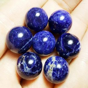 Decoratieve beeldjes Blue Sodalite Crystal Sphere Quartz Ball Reiki Healing Natural Stone and Minerals Home Decoratie voor cadeau 7 stks