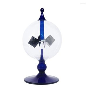 Decoratieve beeldjes Blauwe Zonne-energie Radiometer Zonlicht Energie Crookes Draaiende Schoepen Windmolen Cadeau Thuis Bureau Decoratie