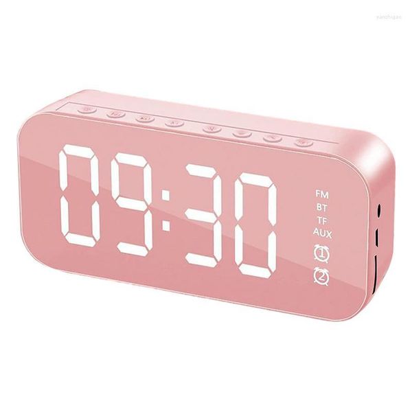 Figuritas decorativas Reloj de diente azul Altavoz inalámbrico creativo Equipo 2 en 1 Pantalla digital Sonido envolvente estéreo