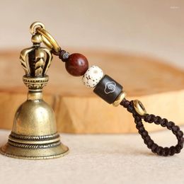 Decoratieve beeldjes Brass Handicraft Bell Metal Call Bells Alarm Hand vastgehouden Service Desktop Dinner Christams Drop