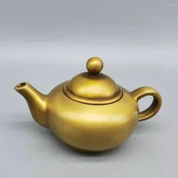 Figurines décoratives Brass Small Pot Thé de maison Décoration du salon pas pour l'eau potable