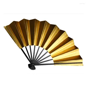 Decoratieve beeldjes Bridal Dance Chinese bruiloft Handfans Portable Gold Paper Folding Fan Hanfu Summer Gadgets Ventilador Gift voor gast