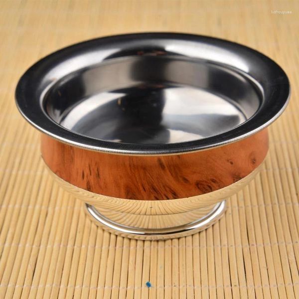 Figuras Decorativas Cuenco De Ghee Tibetano Marrón Taza De Agua Bendita Tántrica De Acero Inoxidable 12 Cm Regalo Budista De Gran Tamaño Escritorio Interior