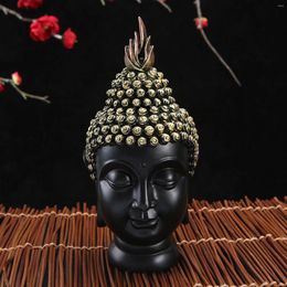 Figuras decorativas Figuras de la cabeza Buda Estatua de figura de resina para el adorno de estudio de escritorio 9.5x9.5x20cm Budismo Decoración religiosa