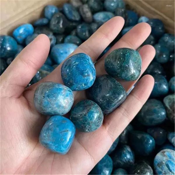 Figurines décoratives en vrac en gros 20-30mm cristaux pierres de guérison apatite bleue naturelle pierre dégringolée pour la décoration