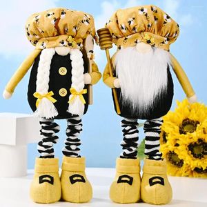 Figurines décoratives Bumble Bee Chef Gnome Festival Long Leg Faceless Polde Doll Honey Elf Ornement Party Decoration Figurine