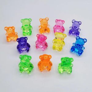 Figurines décoratives camal 10pcs coloré acrylique ours en forme de bricolage ornement pour enfants du parc d'attractions