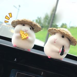 Figurines décoratives Décoration de voiture Hamster Accessoires Console mignon poupée mignon Pendant Cool Accessoires