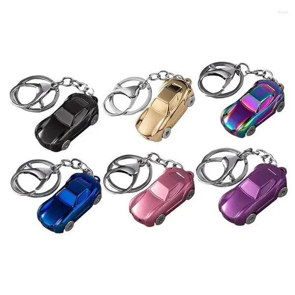 Figuras decorativas llavero de automóvil con mini llave de luz LED Suministros impermeables accesorios de bolsas para niños juguetes