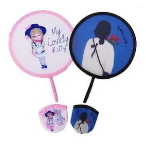 Decoratieve beeldjes Cartoon mini Vliegende schijf Fan Fashion Round met zakhand inklapbare zomer